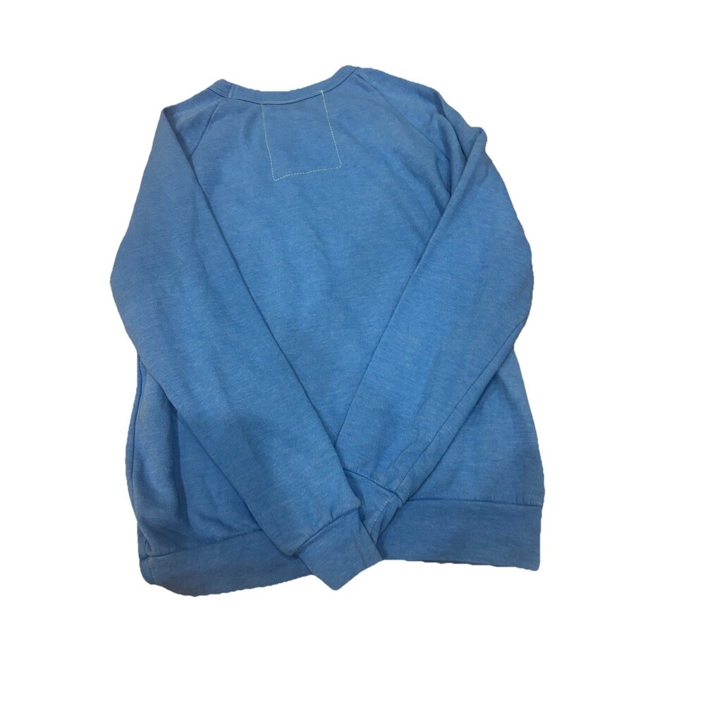 Aviator Nation Small Blue Crewneck Sweatshirt with Neon Stripes - Picture 6 of 7